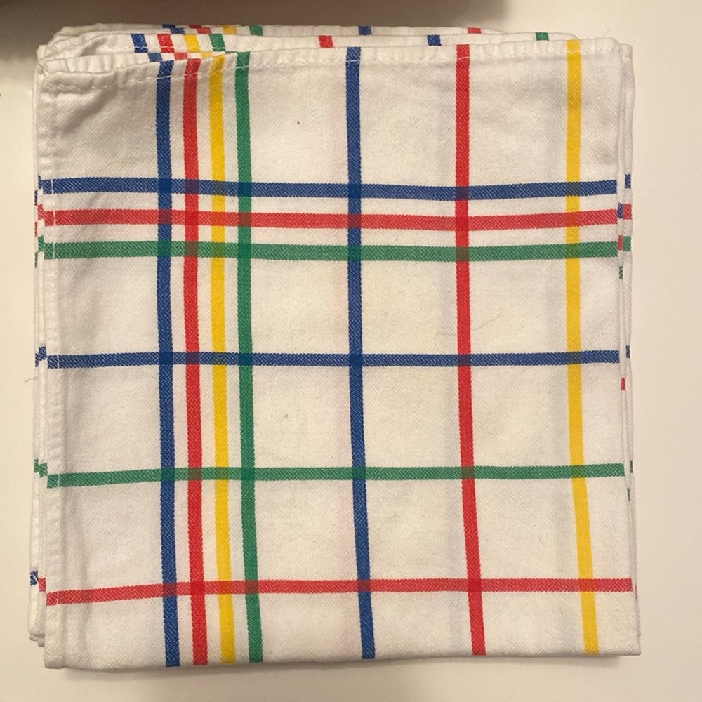 Six beautiful, vintage, multicolor napkins